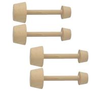 NUOBESTY 4 pezzi Tamper in Legno per Crostate Doppia Faccia Stampi Mini Tartelletta e Pasta Strumenti da Forno Creativi per Famiglia e Feste Modellatore e Pressa per Dolci Fatti in Casa