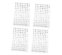 NUOBESTY 4 Pezzi Trasparenti Silicone con Alfabeti per Scrapbooking e Decorazioni per Pianificatori e Progetti Creativi Facili Usare e Riutilizzabili