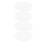 NUOBESTY 4 Pezzi Vassoio Decorativo Rotondo in Acrilico Argento, Resistente agli Urti e Leggero, Specchio Raffinato per Decorazioni Casa e Eventi, Centro Tavola Sofisticato