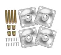 NUOBESTY 4 Set Di Staffe Per Parti Di Restauro Di Mobili Piedini Per Gambe Di Tavoli Resistenti Piastre Di Rinforzo Per Gambe Coniche Piedini Per Divani Neri Ferramenta Per Mobili
