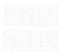 NUOBESTY 4 Set Modello Floreale Botanico Stampini per Lettere Stampini per Dipingere Stencil Addobbi Natalizzi Stampini per Piante in Plastica Muffa delle Piante Fai da Te Bianca 9 Fogli*4