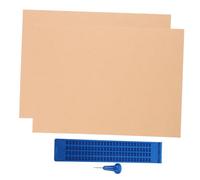 NUOBESTY 4 Set Tavola Braille Lavagna in Braille Strumenti Di Apprendimento Braille Blocco Per Scrivere Cieco Stilo Per Scrivere in Ardesia Piastra Di Scrittura Braille Plastica