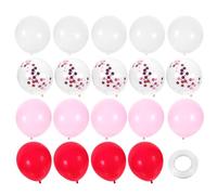 NUOBESTY 40 Palloncini in Lattice per Feste Romantiche e Matrimoni Set Decorazioni Palloncini Rossi Rosa Bianchi e Rosa Glitter Adatti per Uso Interno ed Esterno Gonfiabili ad Aria o