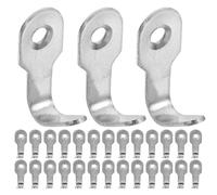 NUOBESTY 40 Pezzi Gancio Singolo Mini in Acciaio Inossidabile Argento, Design Salvaspazio a Forma di J per Casa e Garage, per Appendere Cappotti e Vestiti