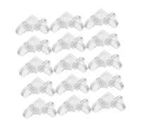 NUOBESTY 40 Pezzi Scatola in Acrilico Clip Fermavetro Porta Bicchiere Trasparente Movimento Centrale Delle Tapparelle Morsetto Di Fissaggio Del Transparent