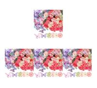 NUOBESTY 400 Pz Farfalle Doppio Colori Misti + Fiori Colori Misti 50 Pezzi Decorazioni Artigianali Fai da Te Fiori di Peonia Artificiali Fiori Artificiali di Glicine Panno di Seta