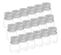 NUOBESTY 48 Bottiglie di Vetro da 5 Ml con Coperchio in Alluminio Mini Fiale Ermetiche Trasparenti per Oli Essenziali Campioni di Profumo e Viaggi Contenitori Decorativi Ricaricabili