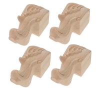 NUOBESTY 4pezzi Massello Gambe Per Mobili Intagliato Supporto Per Mobili in Per Armadio Cassettone Sedia Libreria Incluse