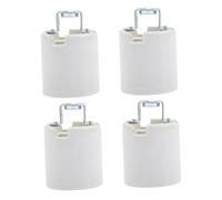 NUOBESTY 4pezzi Porta Lampada Con Vite in Ceramica Design Resistente Alte Temperature Adatto Per Plafoniera Lampade Da Tavolo e Soffitto Facile Da Installare e Sostituire