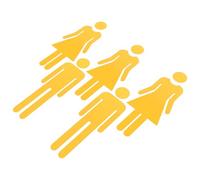 NUOBESTY 5 Pezzi cartello del bagno dell'ufficio cartello della porta del bagno in acrilico dei servizi igienici Golden