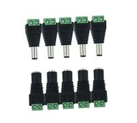 NUOBESTY 5 pezzi Connettori Dc Maschio e Femmina Adattatori Power Jack per Cctv e Strisce LED Installazione Semplice senza Spellatura Collegamento Sicuro con Morsetti Vite Compatibili con