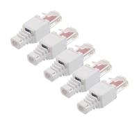 NUOBESTY 5 Pezzi Di Categoria 6 Gigabit Cat6 Spina Cavo Di Rete Ethernet Spina Cavo In Plastica Modulare Connettori Per Cavi Bianco