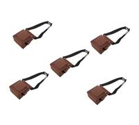 NUOBESTY 5 Pezzi marsupio con tasca con borchie organizzatore della borsa degli attrezzi borsa degli attrezzi rotolante lavoro Cintura per utensili carpentiere fibra chimica