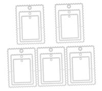 NUOBESTY 5 Pz Il Timbro Muore timbri Chiari taglierino Circolare creazione di Carte fustellatore Carta per Il Taglio del Timbro Stampo in Acciaio Fai da Te Acciaio al Carbonio Silver