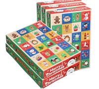 NUOBESTY 5 Scatole per Calendario Dell'avvento con Conto Alla Rovescia di Natale, 24 Giorni, Fai da Te, Scatole di Carta Vuote per Decorazioni Natalizie, Multicolore, 9,84 X 6,69 X 1,57 Pollici