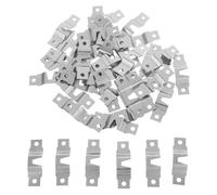 NUOBESTY 50 Ganci per Quadri Nascosti in Metallo con Doppio Foro Resistenti per Cornici Pesanti Montaggio Regolabile per Appendere Quadri in Casa Ufficio e Gallerie D’Arte