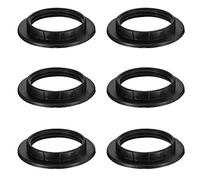 NUOBESTY 50 Pezzi Anelli Di Collare Leggeri in Plastica E27 Anelli Di Fermo Portalampada Apparecchi Di Illuminazione Adattatore Presa Luce Anello Presa Paralume Black