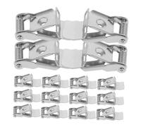 NUOBESTY 50 Pezzi Clip Molla per Faretto Incassato, Clip di Fissaggio per Downlight, Metallo Argento, Struttura a 2 Fori, Tensione Forte, Installazione Rapida, per Lettura e Display