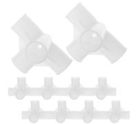 NUOBESTY 50 Pezzi Connettore a T, Plastica Bianca, per Aste 16 MM | Giunto per Guardaroba e Scarpiera, senza Attrezzi, per Studenti e Affitti Temporanei, Facile da Spostare