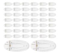 NUOBESTY 50 Pezzi Fermagli per Chioma Trasparenti in Plastica Base per Forcine Fai da Te per e Adulti Clip Leggere per Chioma Fini e Spessi Accessori Artigianali per Feste e Uso