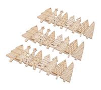 NUOBESTY 50 Pezzi Mini Dischi Legno Grezzo Forma Albero per Progetti Diy e Decorazioni Festive Materiale Leggero e Facile da Colorare