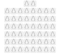 NUOBESTY 50 pezzi Supporti Verticali per Piatti Ganci Invisibili in Plastica Multiuso Appendini da Parete Resistenti per Cucina e Decorazione Design Salvaspazio Facile da Installare