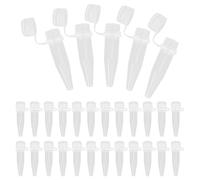 NUOBESTY 50 Provette da Centrifuga Trasparenti con Tappo da 1,5 Ml, Contenitori di Plastica Graduati per Test di Laboratorio, Tubi Conici per Conservazione e Analisi Scientifica