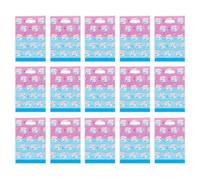 NUOBESTY 50 Sacchetti di Plastica per Rivelazione Sesso e Bambina Manici Borse per Dolcetti per Feste a Tema Gender Reveal Riutilizzabili e Leggeri per Bomboniere e Snack