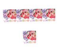 NUOBESTY 500 Pz Farfalle Doppio Colori Misti + Fiori Colori Misti 50 Pezzi Fiori Artificiali di Ortensie Fiori di Peonia Artificiali Decorazioni per La Casa Floreale Panno di Seta