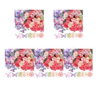NUOBESTY 500 Pz Farfalle Doppio Colori Misti + Fiori Colori Misti 50 Pezzi Fiori Finti Petali Artificiali Decorazioni Feste addobbi Feste Applique per Ornamenti Nuziali Panno di Seta