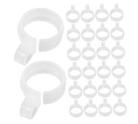 NUOBESTY 50pezzi Fissaggi Resistenti in Plastica Per Asta Abiti e Telai Ricamo Clip Riutilizzabili Antivento Per Tubo ø Ganci Fissaggio Multiuso Per Stendibiancheria Interno Ed Esterno