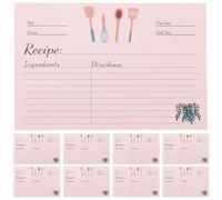 NUOBESTY 50pezzi Schede Ricette Compatte Per Cucina Biglietti Decorativi Vuoti Per Annotazioni Culinari Per Eventi E Regali