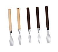 NUOBESTY 5pezzi Spatole per Tavolozze di Vernice Raschietto per Pittura Olio di Spatole in Acciaio Inossidabile Diverse Forme e Dimensioni per Miscelazione Colori e Rimozione Modelli