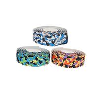 NUOBESTY 6 Fasce Antiscivolo Assorbenti Per Bacchette Nastri Grip Per Racchette Da Tennis e Badminton Cinture Antisudore in Poliuretano Viscosico Set Di 6 Pezzi in Vari Colori Camouflage