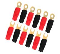 NUOBESTY 6 Paia Kit Connettori per Impianto Audio Auto, Terminali Elettrici | Ferro e Pp, Guaine Isolanti, Trasferimento, Uso per Progetto e Aggiornamento Impianto Audio