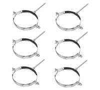 NUOBESTY 6 Pezzi Accessori Per Il Fissaggio Del Tubo Di Scarico Staffa Porta Tubo Supporto Per Tubi Tubo Di Scarico Del Comignolo Staffa Silver Acciaio Inossidabile