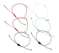 NUOBESTY 6 Pezzi Bracciale Regolabile Stella per Figlia in Filo di Cera e Rame, Resistente e Creativo, per Scuola come Regalo Speciale