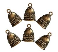 NUOBESTY 6 Pezzi Ciondolo del Vento retrò Campanelli d'Epoca in Metallo Appeso a Ciondolo a Tintinnante Campane Natale a d'oro Ottone