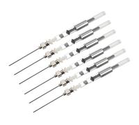 NUOBESTY 6 Pezzi Dispositivo Ricarica per Stilografica Accessorio Scolastico con Punta Ago Filtro Elastico Sottovuoto Facile Smontare e Argento