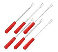 NUOBESTY 6 pezzi Forchette Bbq in Acciaio Inossidabile Forchettine Piccole per Mais e Frutta Strumenti Riutilizzabili per Barbecue e Fonduta Punta Affilata per Presa Sicura e Uso