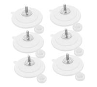 NUOBESTY 6 Pezzi Ganci Ventosa Trasparenti per Uso e Auto Ganci Rimovibili PVC per Piastrelle Specchi e Bagno Facili da Installare senza Forare