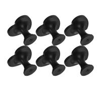 NUOBESTY 6 Pezzi Maniglia per Armadio a Forma di Cuore in Lega di Zinco Nero, Compatibilità, Design Decorativo e Dimensioni 3,40x3,20x2,50 Cm per Cassetti e Mobili