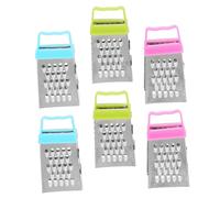 NUOBESTY 6 pezzi Mini Grattugie in Acciaio per Formaggio Verdure Patate Resistenti e Antiruggine Affetta Shredder Multifunzionale per Cucina Domestica Colori Blu Verde Rosa Alta Durabilità