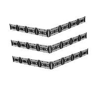 NUOBESTY 6 pezzi Modelli Architettonici e Paesaggistici Recinto Miniatura Creativo per Giardini e Diorami Nero Tradizionale