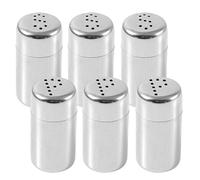 NUOBESTY 6 Pezzi Scatola Di Condimento Portatile Barattoli Di Spezie Con Coperchio Bottiglie Di Spezie Barattolo Di Sale Barattolo Di Condimento Silver