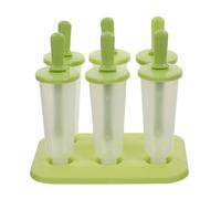 NUOBESTY 6 Pezzi Stampo per Ghiaccioli in Plastica Facile da Sformare Design Versatile fare Gelati e Budini in Estate Colore Verde Chiaro