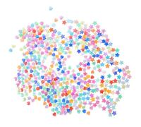 NUOBESTY 600 Pezzi di Perline Acriliche Colorate Distanziatori Fori Perline Sciolte A Forma di Stella per Gioielli Accessori per Progetti Artigianali