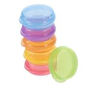 NUOBESTY 6pezzi Portapillole Piccolo da Viaggio Organizer Settimanale per Medicinali Mini Contenitore Rotondo Tascabile per Vitamine e Pillole