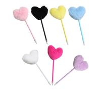 NUOBESTY 7 Pezzi Pom Pom con Palla Penne Decorative per Ufficio e Scuola Scrittura e Design Ergonomico per Donne e Ragazze
