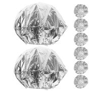 NUOBESTY 8 cuffie termiche per capelli in carta stagnola, con elastici, per la cura dei capelli, per uso domestico e in salone.